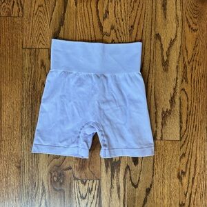 Amazon Light Purple Ribbed Biker Shorts